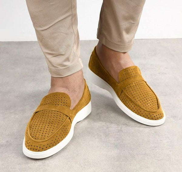 Men's Casual Slip-On Loafers Summer shoes / Camel