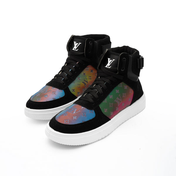 LV Holographic High Top Sneakers / Black*White